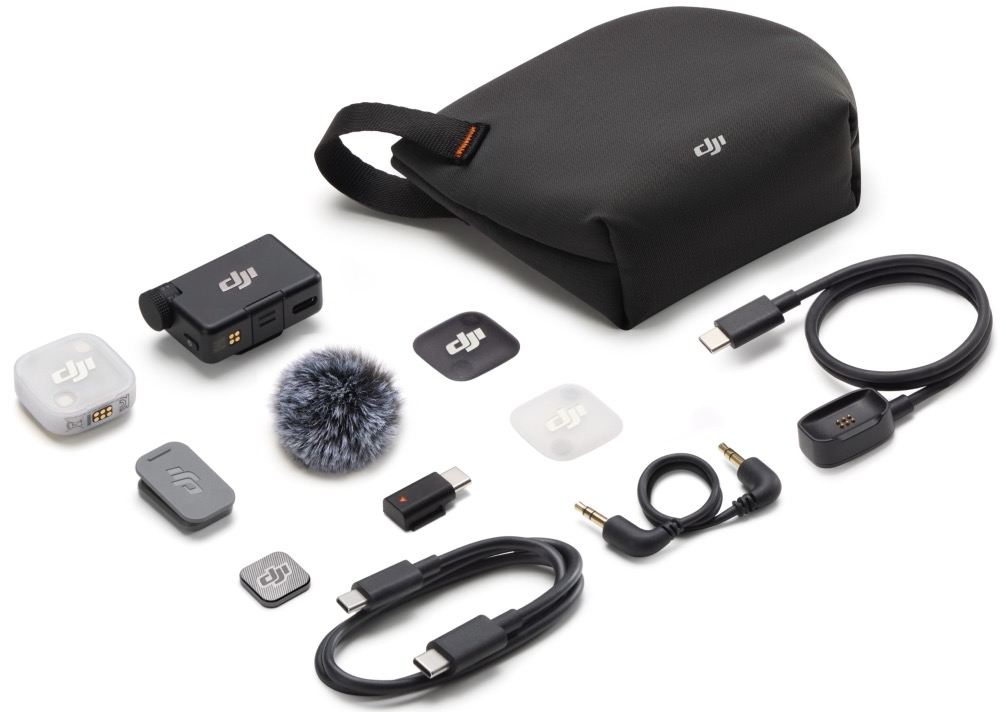 Комплектация DJI Mic Mini 2 (1 TX + 1 RX): Комплектация DJI Mic Mini 2 (1 TX + 1 RX):