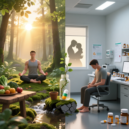 <img src="natural-prevention-vs-drugs-2026.jpg" alt="Natural prevention methods versus pharmaceutical drugs comparison, holistic health approach, alternative medicine wellness">