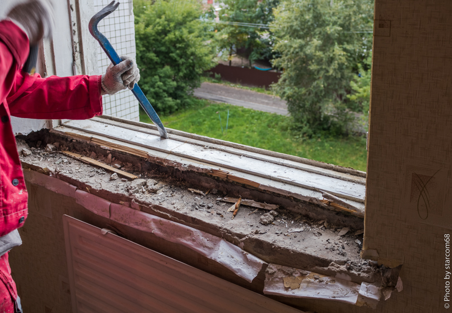 Демонтаж окна