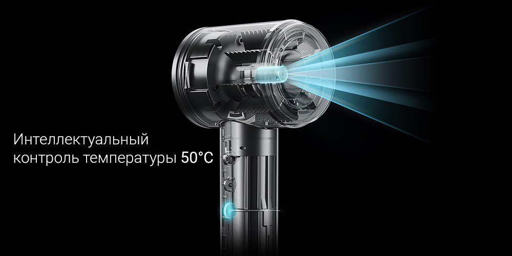 Интеллектуальный термоконтроль фена Xiaomi Mijia