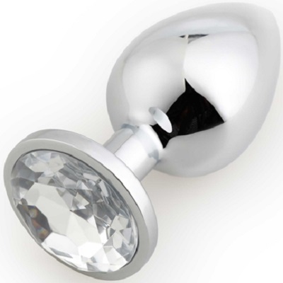 Анальная пробка Runyu Rosebud Butt Plug Large, 4.0 см, Cеребро. Прозрачный 