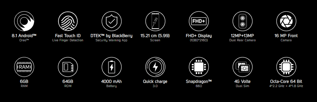 BlackBerry evolve x specification