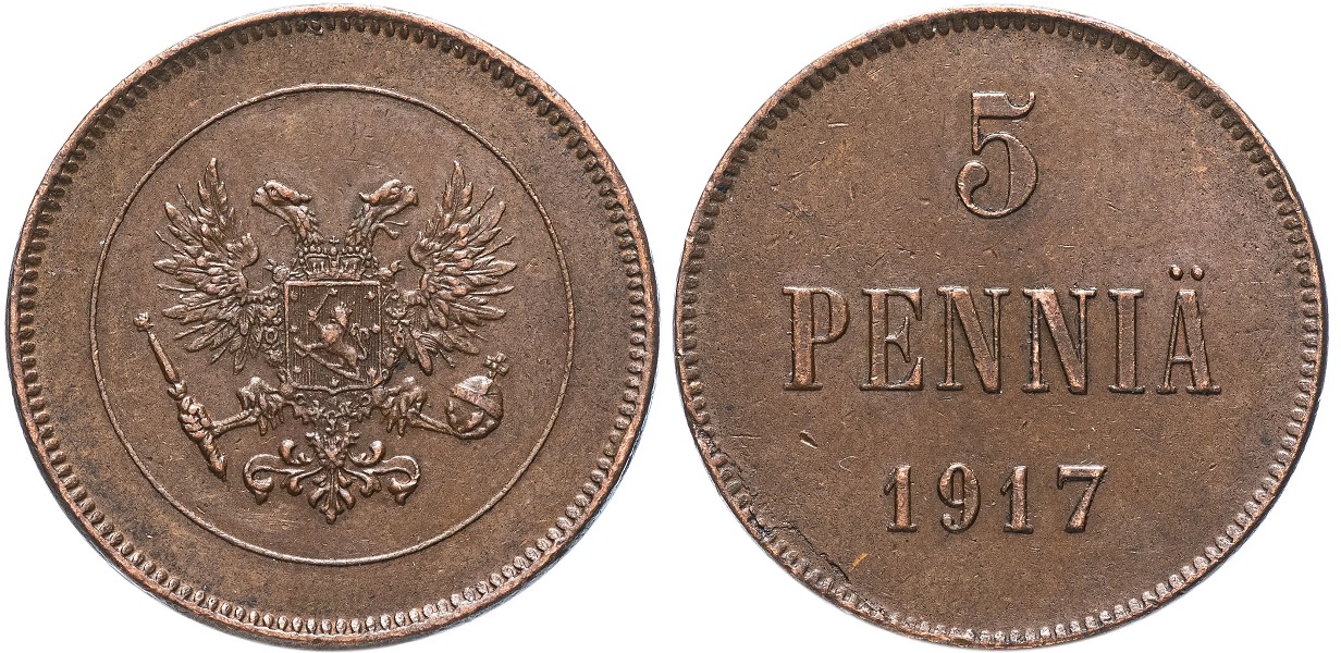 Пять пенни 1917