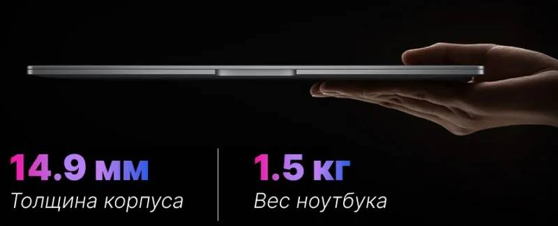 Ноутбук Xiaomi Book Pro 14" 2022 (Core i5-1240P, 16Gb, 512Gb, GeForce MX550) (JYU4484CN) -описание-4.jpg