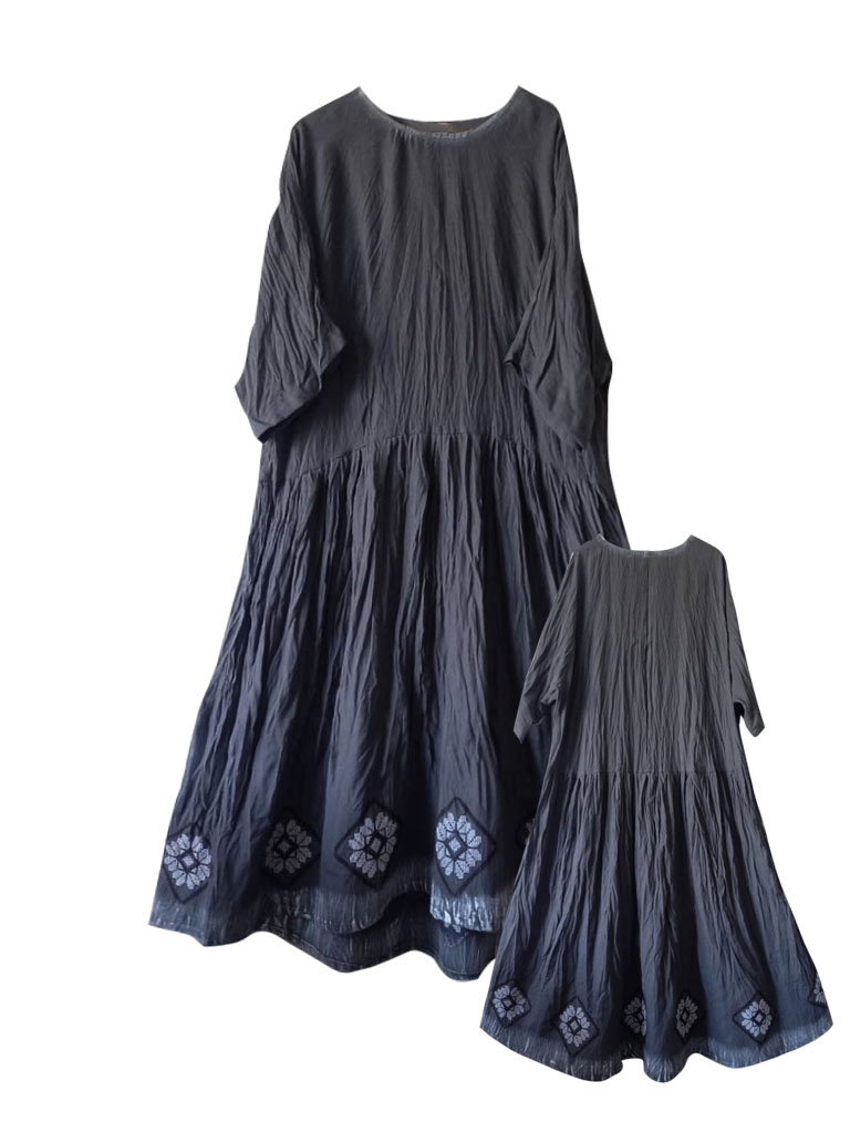 Кира. Платье льняное с вышивкой по низу PL-422545