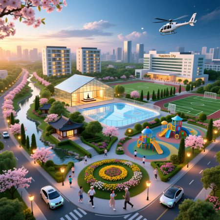happiness-city-2026-community-vision <img src="happiness-city-2026-community-vision.jpg" alt="World's first happiness city 2026: Utopian community vision with parks, schools, sports, culture, residential design for conscious collective evolution">