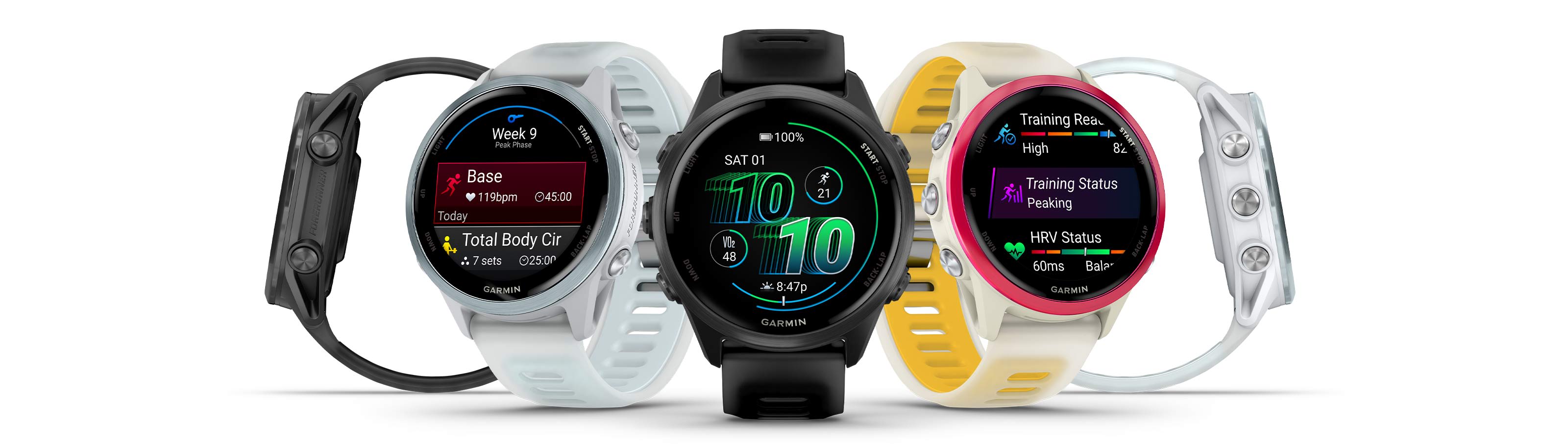 Умные часы Garmin Forerunner 570 - 42 мм сланцево-серый алюминий с черным ремешком: официальное изображение