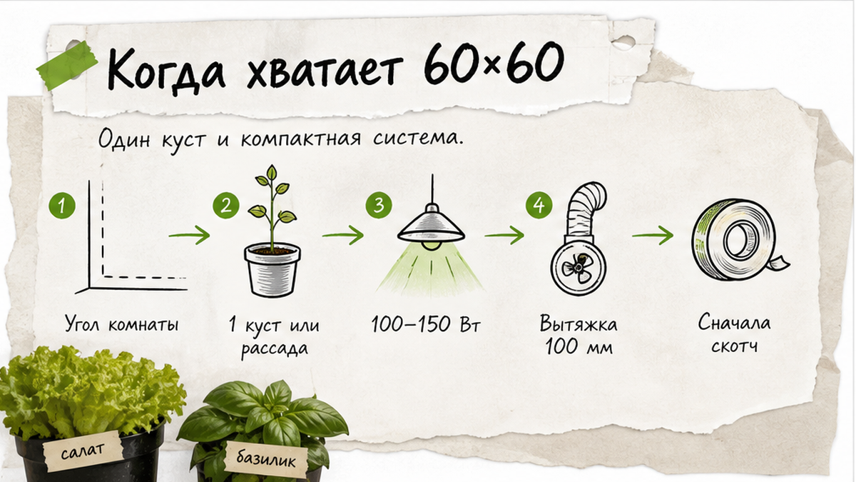Схема когда хватает гроутента 60&times;60 на первый цикл