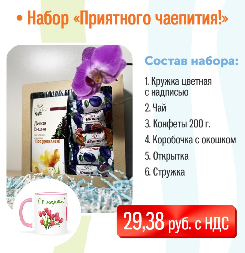 Подарочный набор на 8 марта "Приятного чаепития"