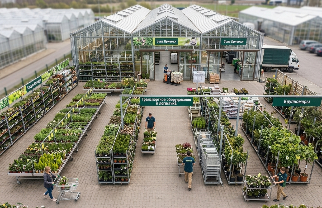 Алюминиевые столы с полимерными поддонами для системы &laquo;прилив-отлив&raquo; оптимизируют полив и сохраняют товарный вид.
