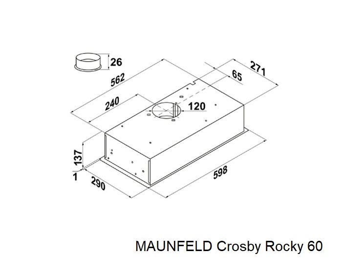 Вытяжка crosby single 60