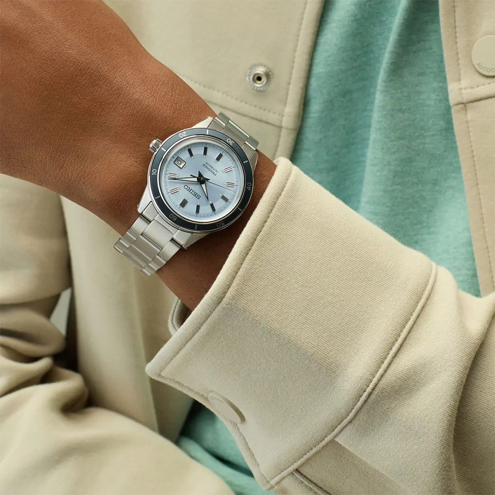 Seiko SRPL19J1 Retro Blue LE Seiko SRPL19J1 Retro Blue European Limited Edition с пастельно-голубым циферблатом