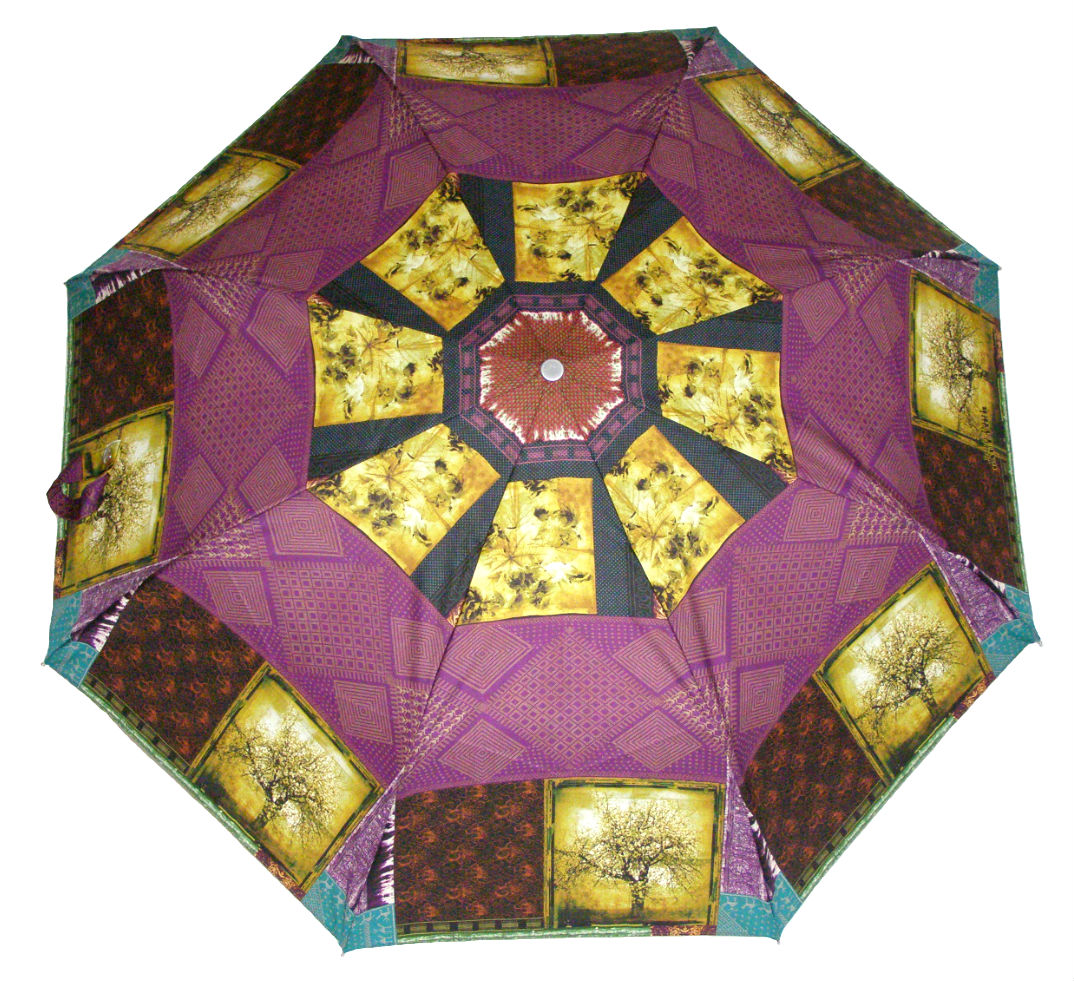 Зонтик Индийские мотивы бордо 