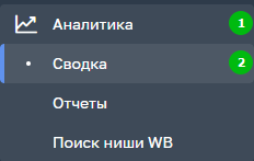 Переход в раздел аналитики