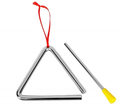 Стальной музыкальный треугольник с ударной палочкой