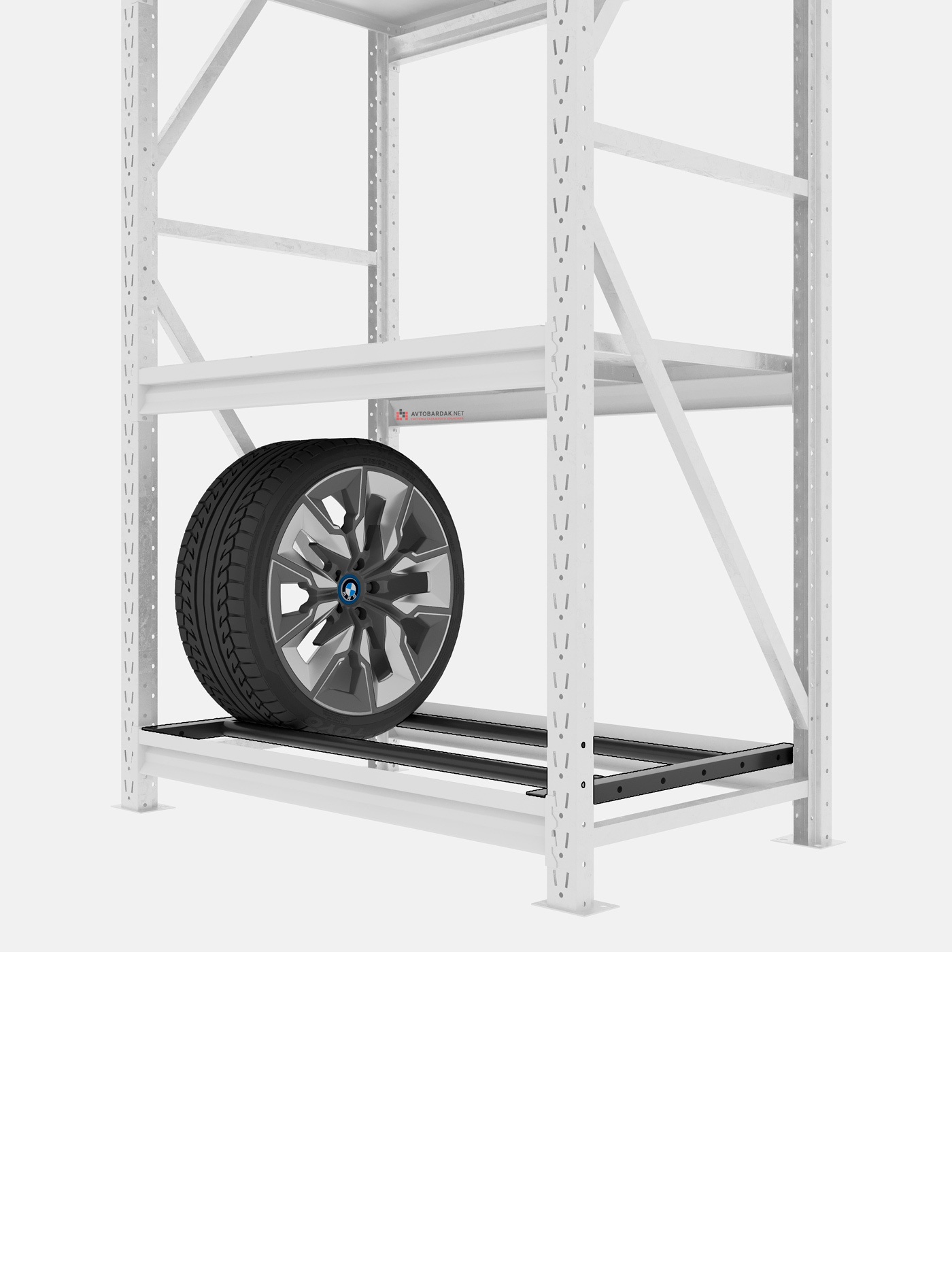 Полка для хранения колес в напольный стеллаж