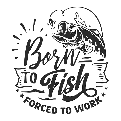 принт Born to fish