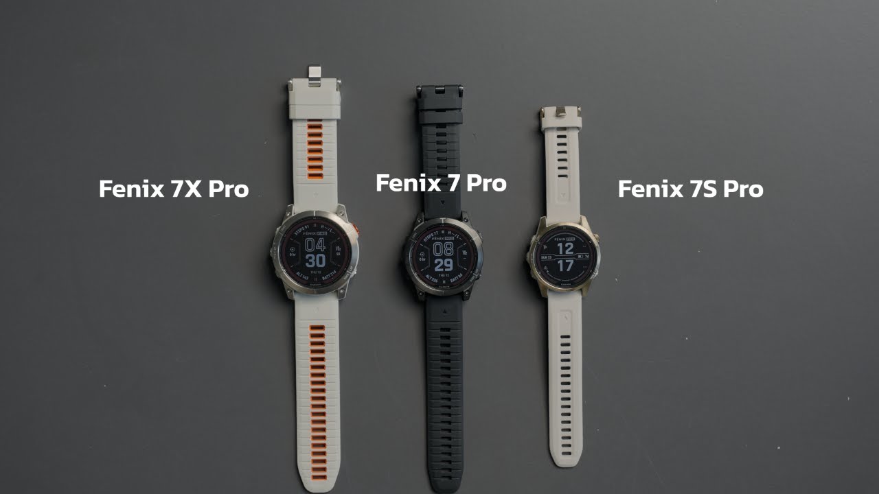 сравнение размеров Garmin Fenix 7S 7 и 7X на запястье