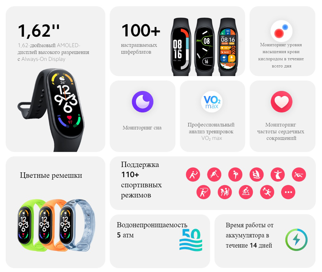 Купить в Донецке ДНР Фитнес браслет Xiaomi Mi Band 7