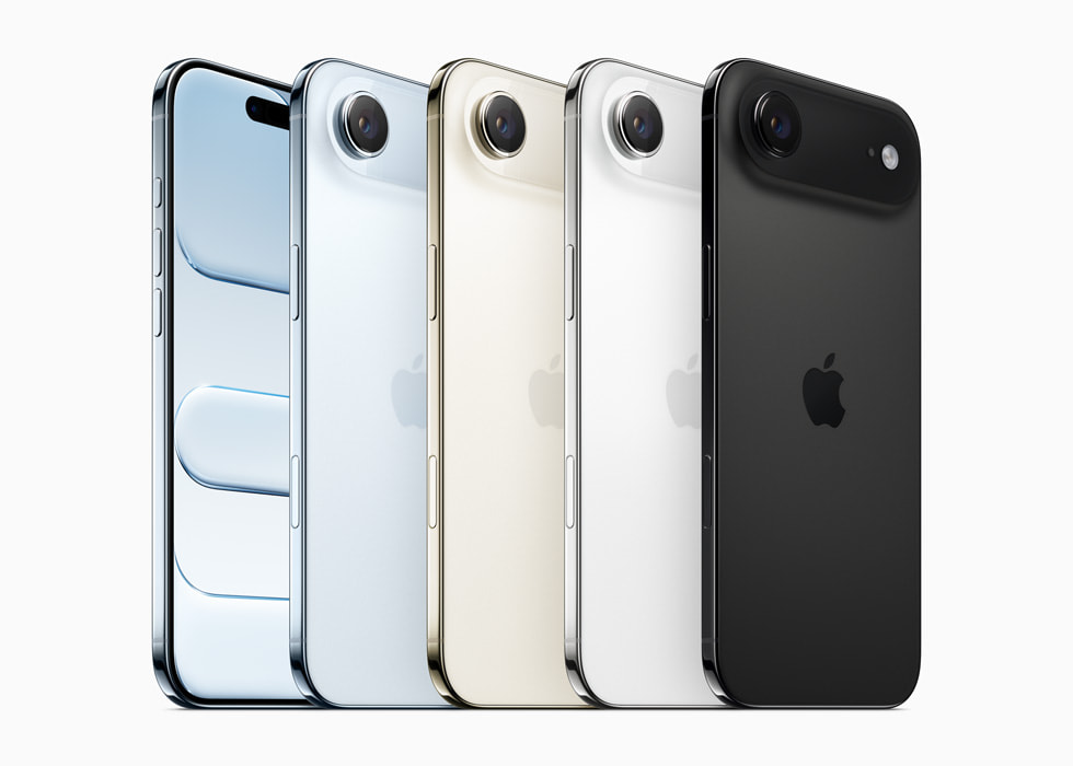 iPhone Air &mdash; четыре цвета: space black, cloud white, light gold, sky blue
