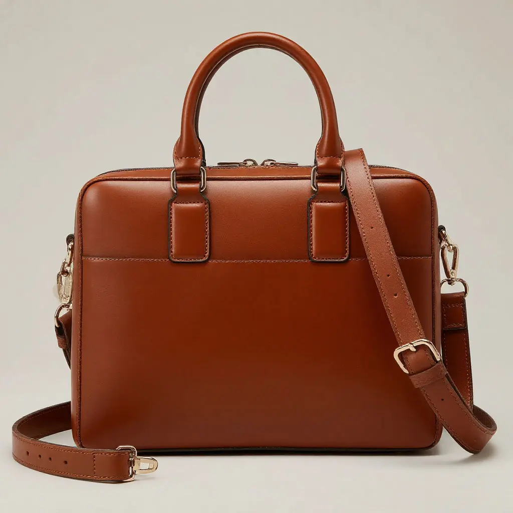 Структурированная сумка-портфель с ручкой и ремнем.webp