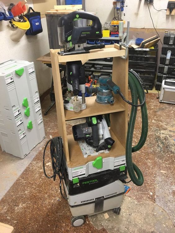 Рабочие центры - мобильные хранилища на пылесосе Festool