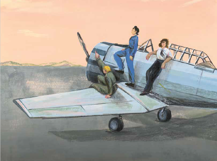 Иллюстрация из книги «Они мечтали летать. Рассказ о великих летчицах»