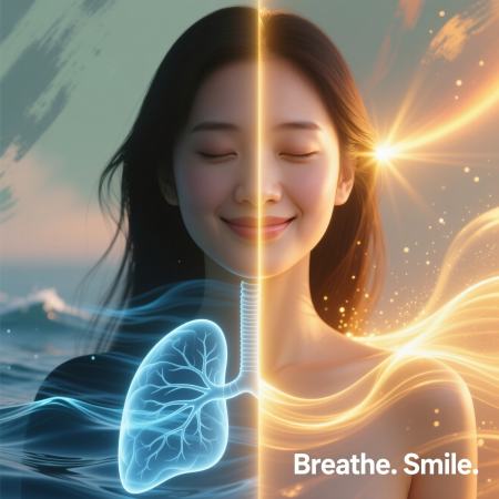 <img src="breath-and-smile-power.jpg" alt="Connection between deep breathing and radiant smiling energy">