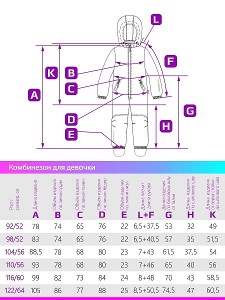 Демисезонный комбинезон NIKASTYLE 8м0223 бирюза/фуксия