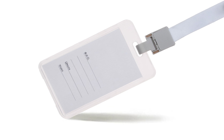 Прозрачные бейджи на шнурке