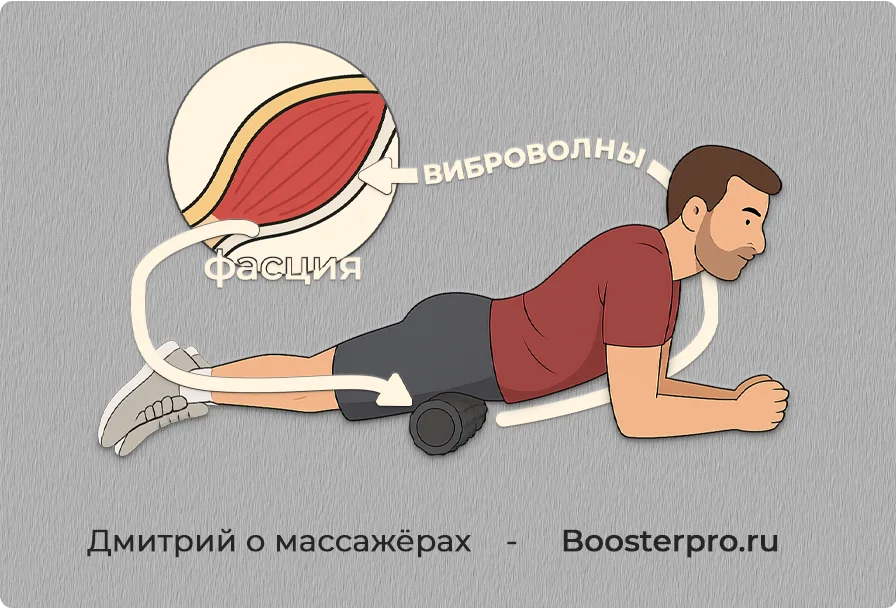 Воздействие МФР виброролла на фасции