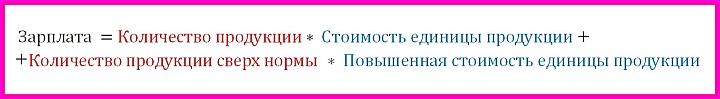 Методика расчета сдельно-прогрессивной зарплаты