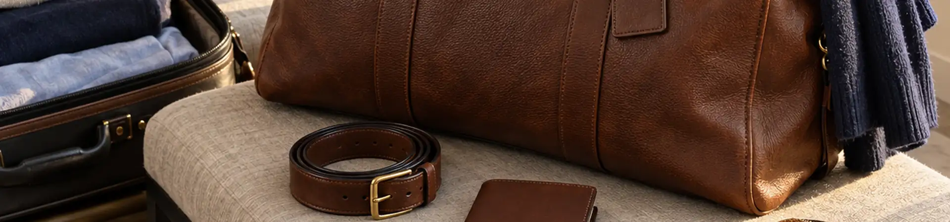 Дорожная сумка синяя от Louis Vuitton Keepall 50 BP5-298830 в lifestyle-сцене к статье «Дорожная сумка, паспорт и ремень: собираем вещи на поездку»