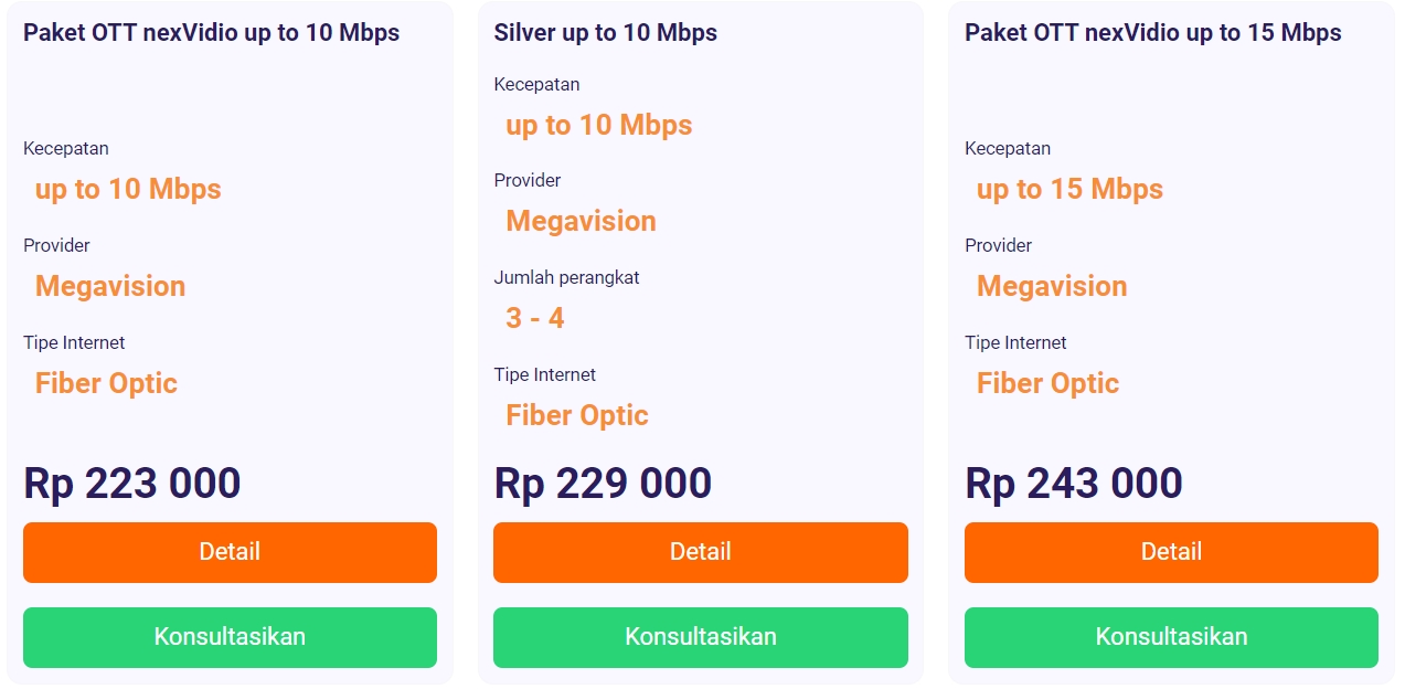 Paket Internet Megavision