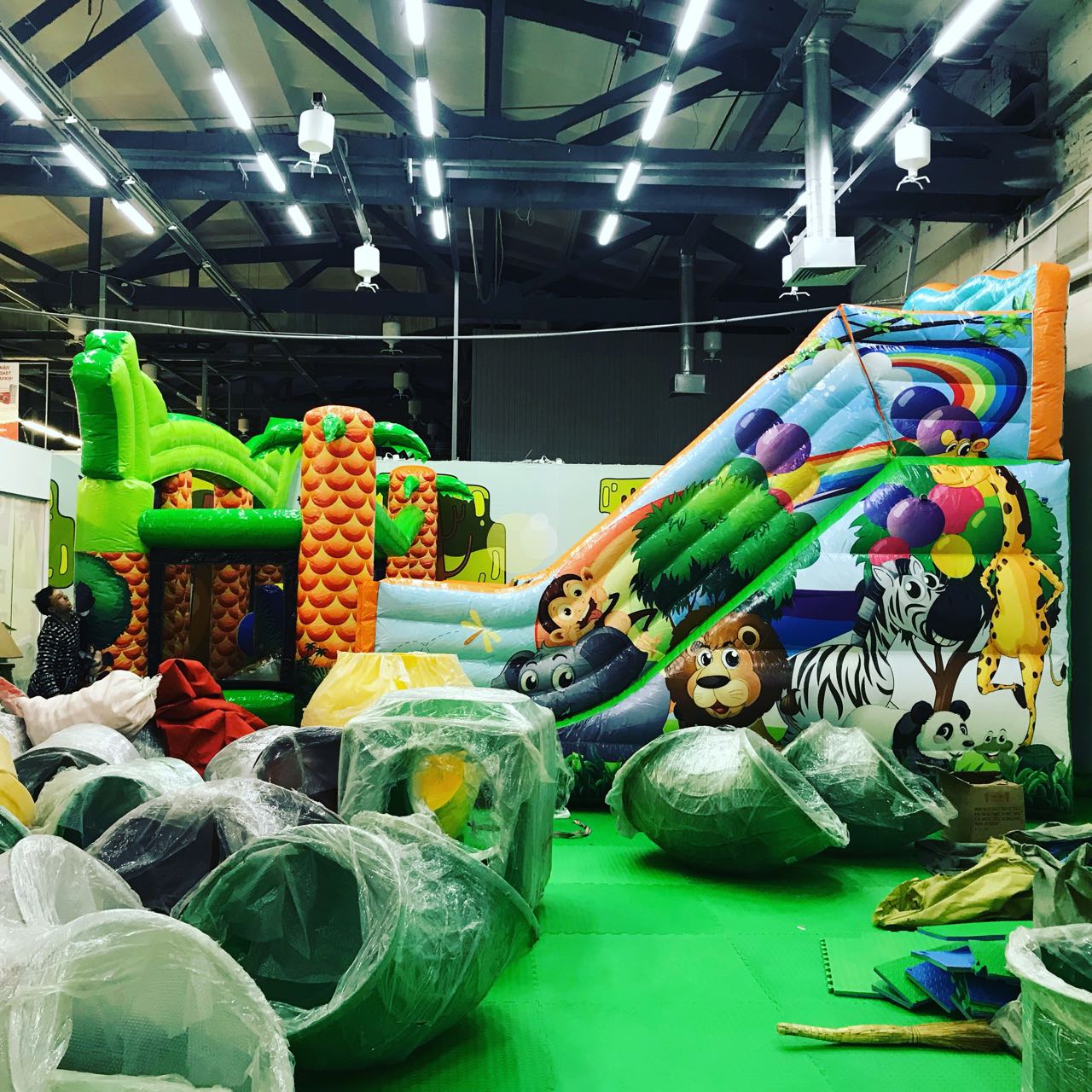 Установка батута