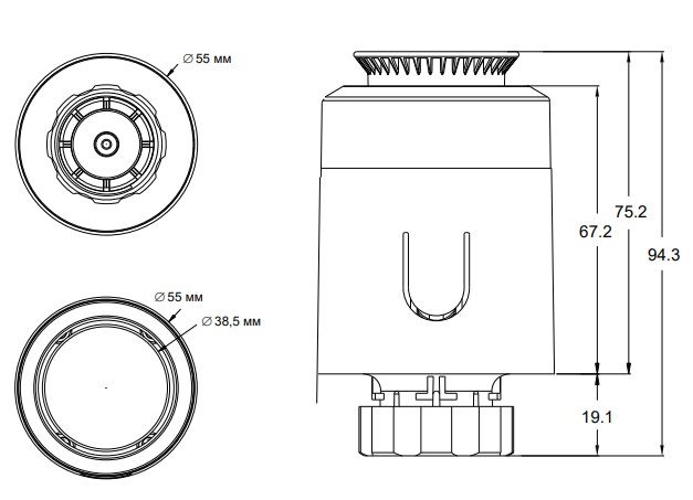 Габариты термостата