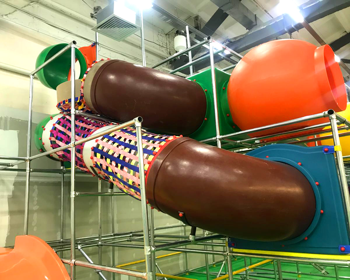 Установка труб для лазания