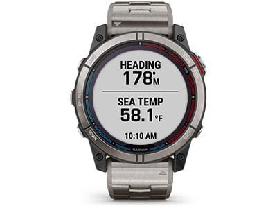 Умные часы Garmin Quatix 7X Sapphire Solar титановый с серебристым титановым браслетом: ПОТОКОВЫЕ ДАННЫЕ