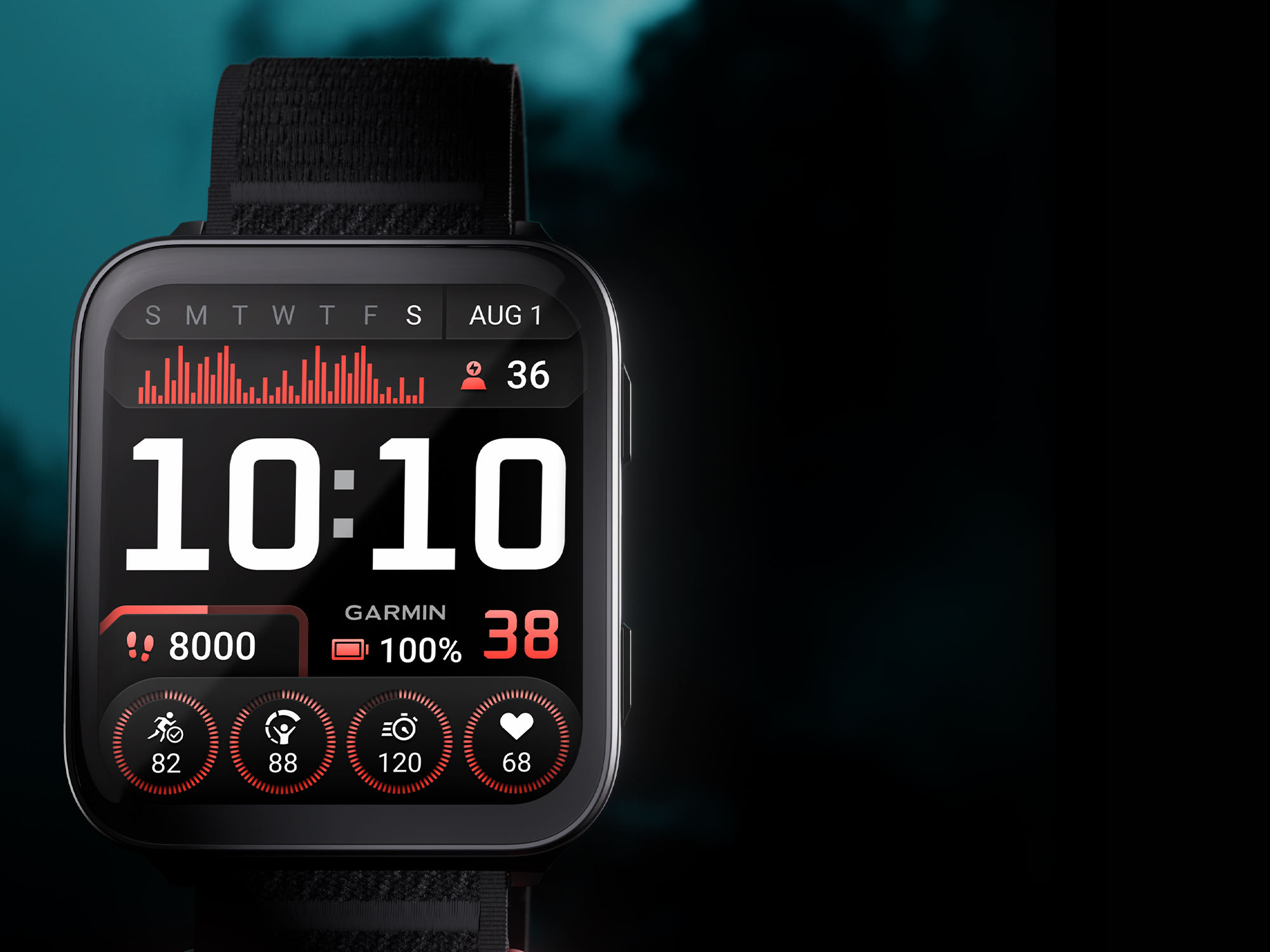 Умные часы Garmin Venu X1 мягкий золотой с титановой задней крышкой и нейлоновым ремешком цвета французский серый: Самый крупный дисплей Garmin