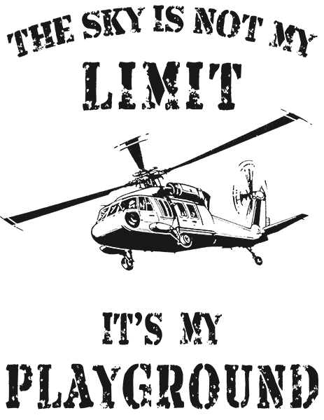Принт с вертолетом The sky is not my limit