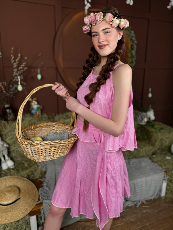 Розовый рассвет. Топ женский на завязках TPS-1807 Розовый рассвет. Топ женский на завязках TPS-1807