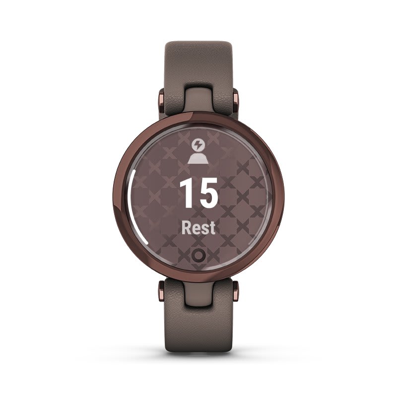 Умные часы Garmin Lily светло-золотистый безель, белый корпус и итальянский кожаный ремешок: МОНИТОРИНГ СТРЕССА
