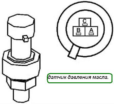 Датчик давления масла чертеж