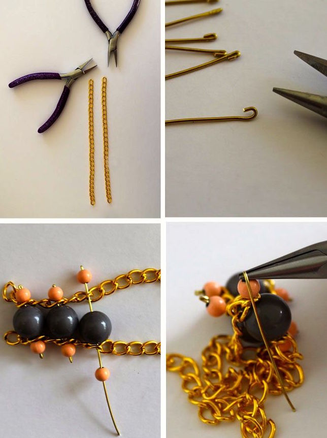 Плетение из резинок — 7: браслет «Цепочка» с бусинами