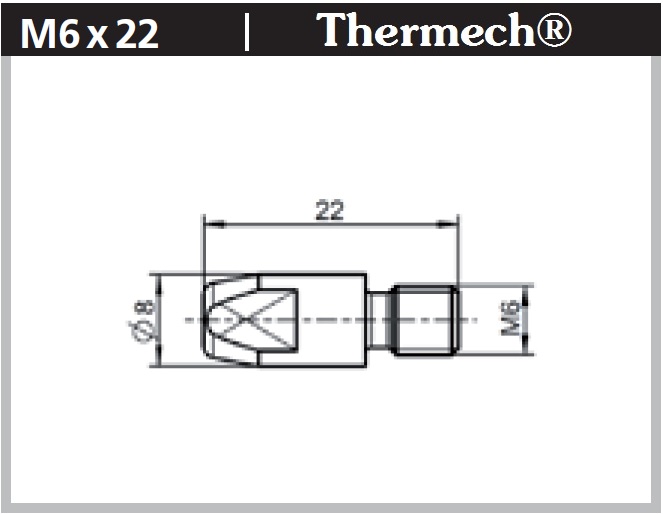 341P121092 Наконечник сварочный Alu ECu 1,2/M6x22