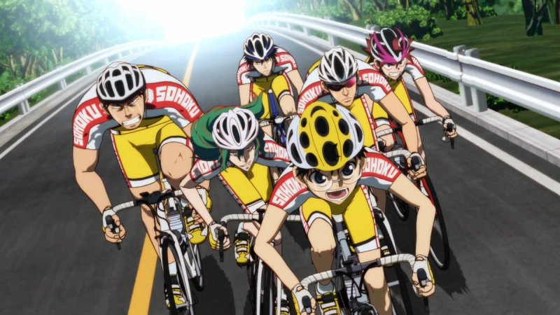 Кадр японского мультфильма "Трусливый велосипедист"