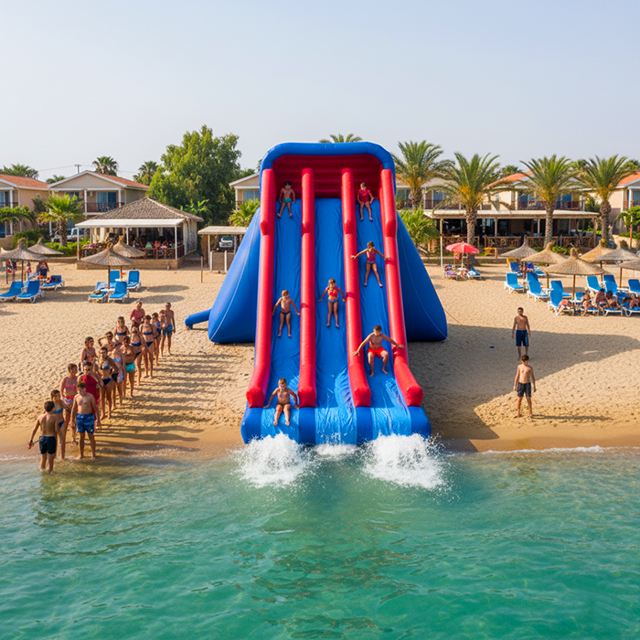 Водная горка в действии