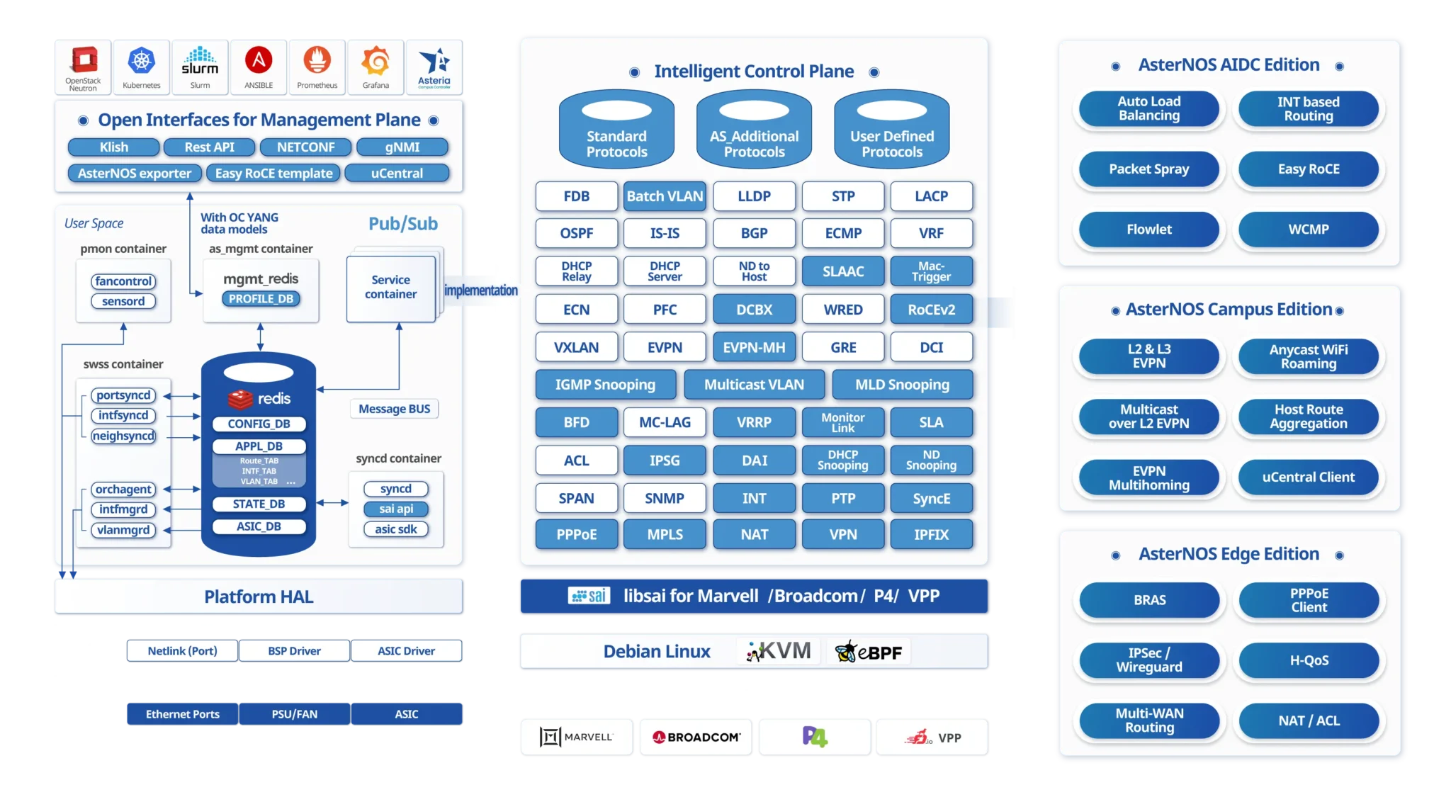 AsterNOS BGP EVPN VXLAN