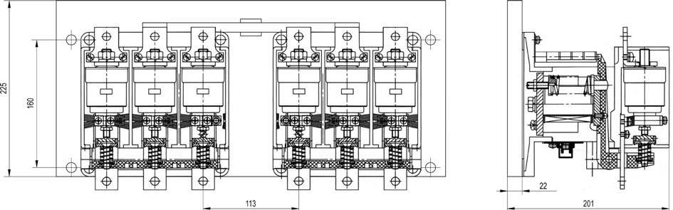 Рисунок 8. Габаритные размеры КВТ(Р)-1,14-250