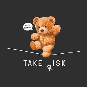 Принт с мишкой Тедди Take risk